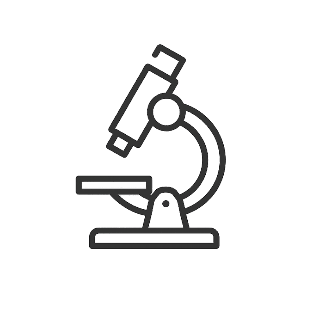 Mikroskop Icon – Forschung und Labor Symbolgrafik