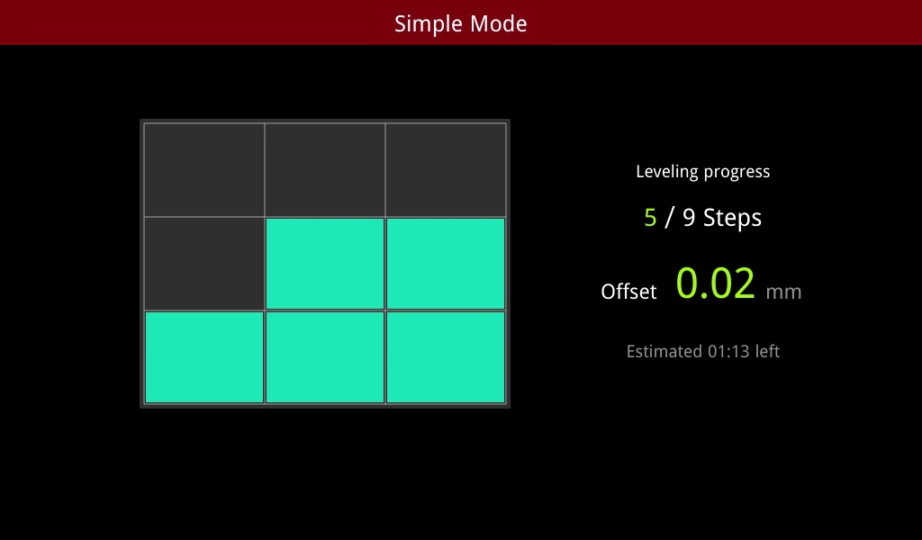 Automatische Druckbett-Kalibrierung auf einem Raise3D 3D-Drucker im Simple Mode