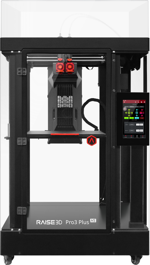 Raise3D Pro3 Plus HS Hochgeschwindigkeits-3D-Drucker mit Dual Extruder in Frontalansicht