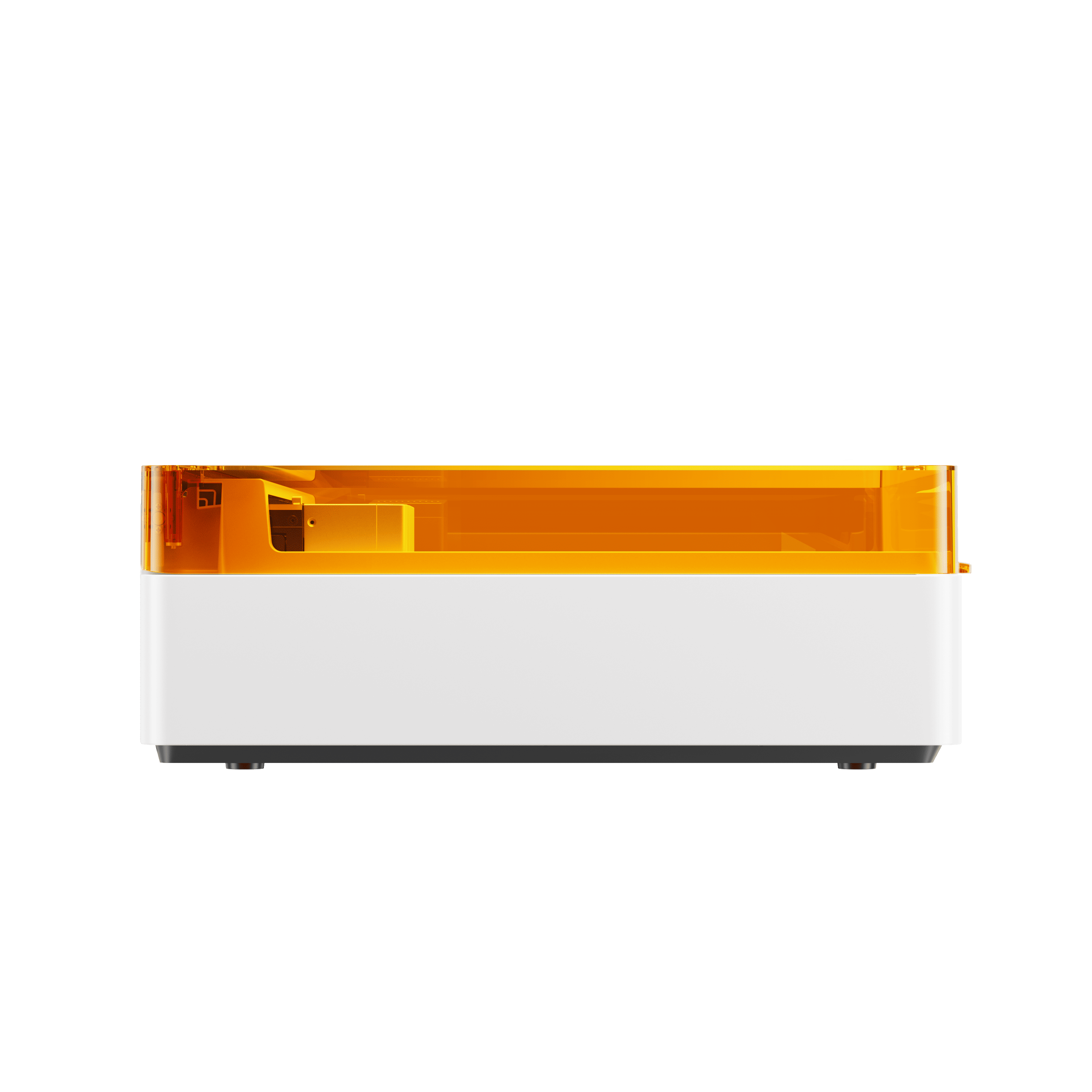 xTool M1 Ultra 20W Laser- und Schneidemaschine in geschlossener Frontansicht mit orangener Schutzabdeckung.